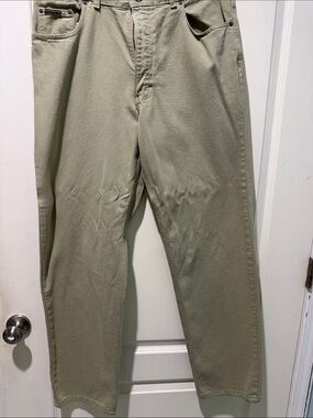 Calvin Klein Olive Green Straight-Leg Chinos